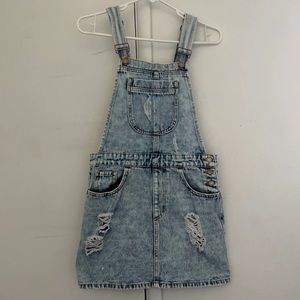 Forever 21 Overall Denim Jean Dress Size Small